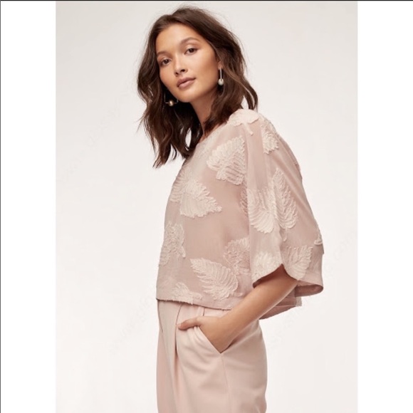 Aritzia Wilfred Pink Oversized Blayze Top floral - Picture 10 of 14